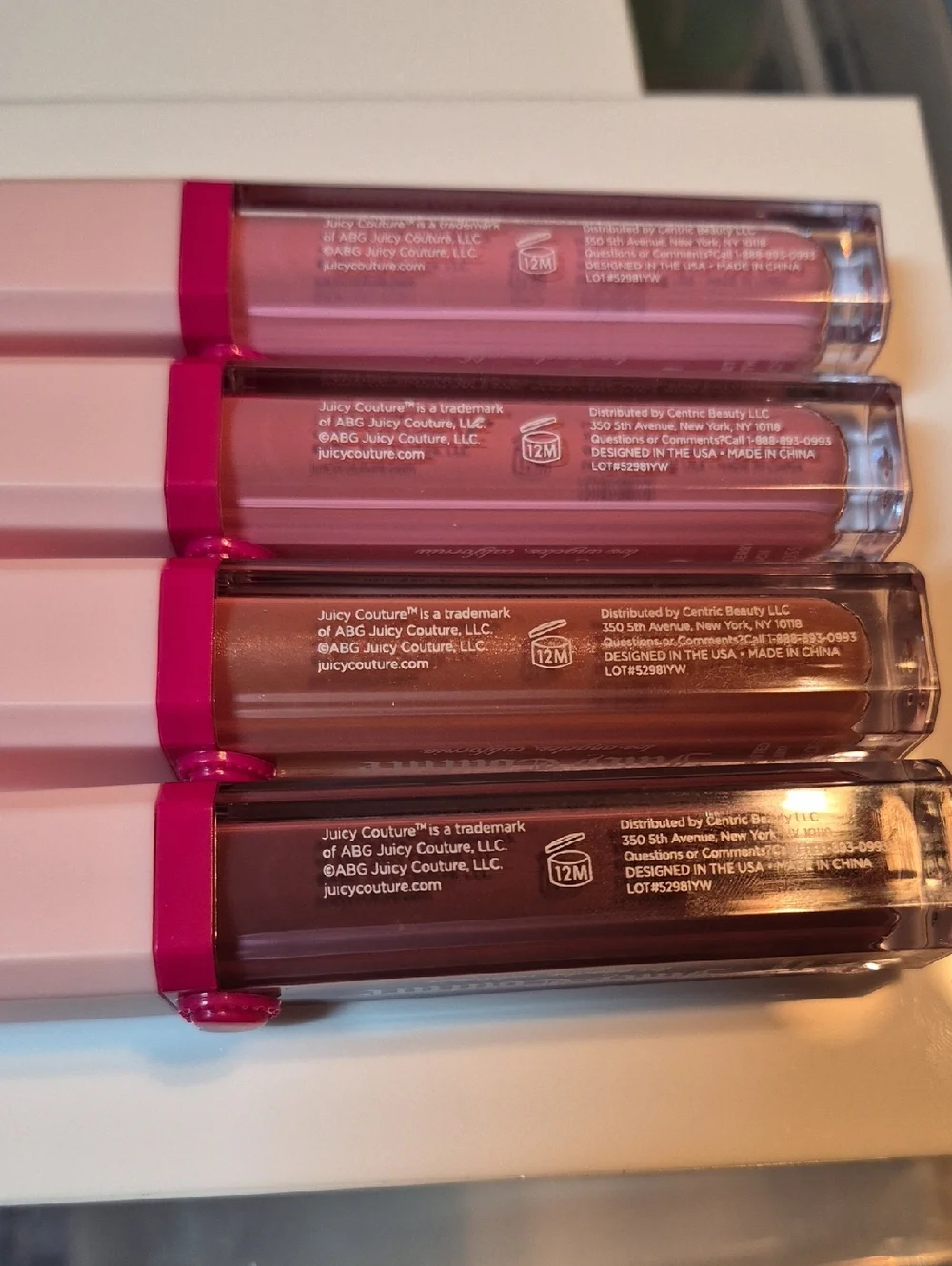 4-Piece Bundle of Juicy Couture Lip Glosses, .14oz Each (FS), Never Opened, NWOB